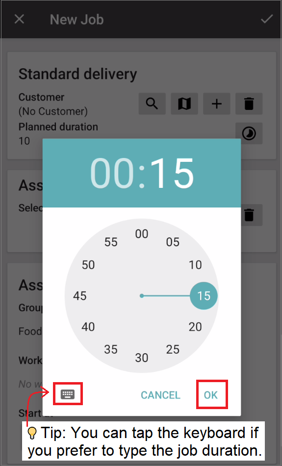 Android create a job set job duration.png