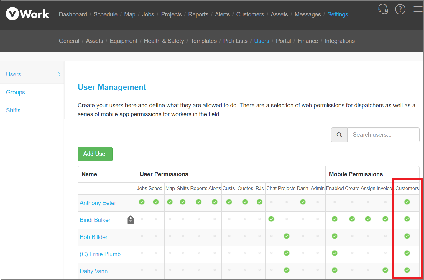 Customers mobile permission user management page.png