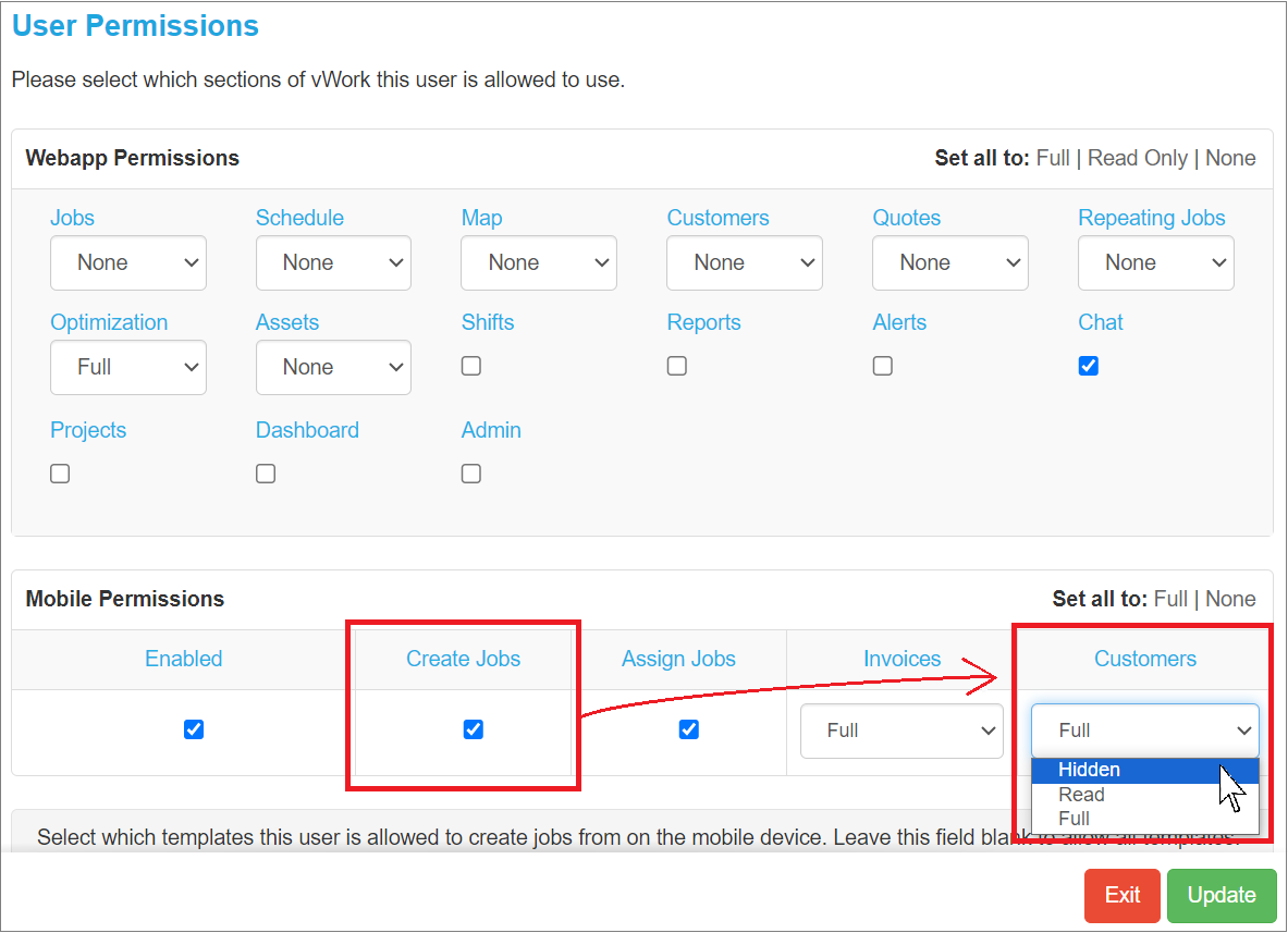 Change Customers mobile permission user profile.png