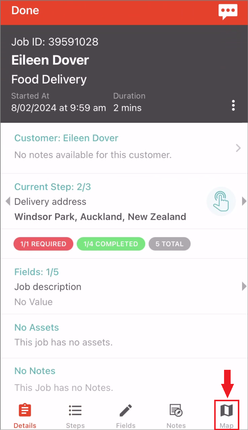 iOS Open specific job map.png