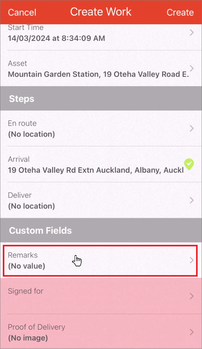 iOS create Job screen tap custom fields.png