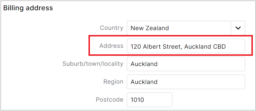 MYOB AR Billing Addresss field online.png