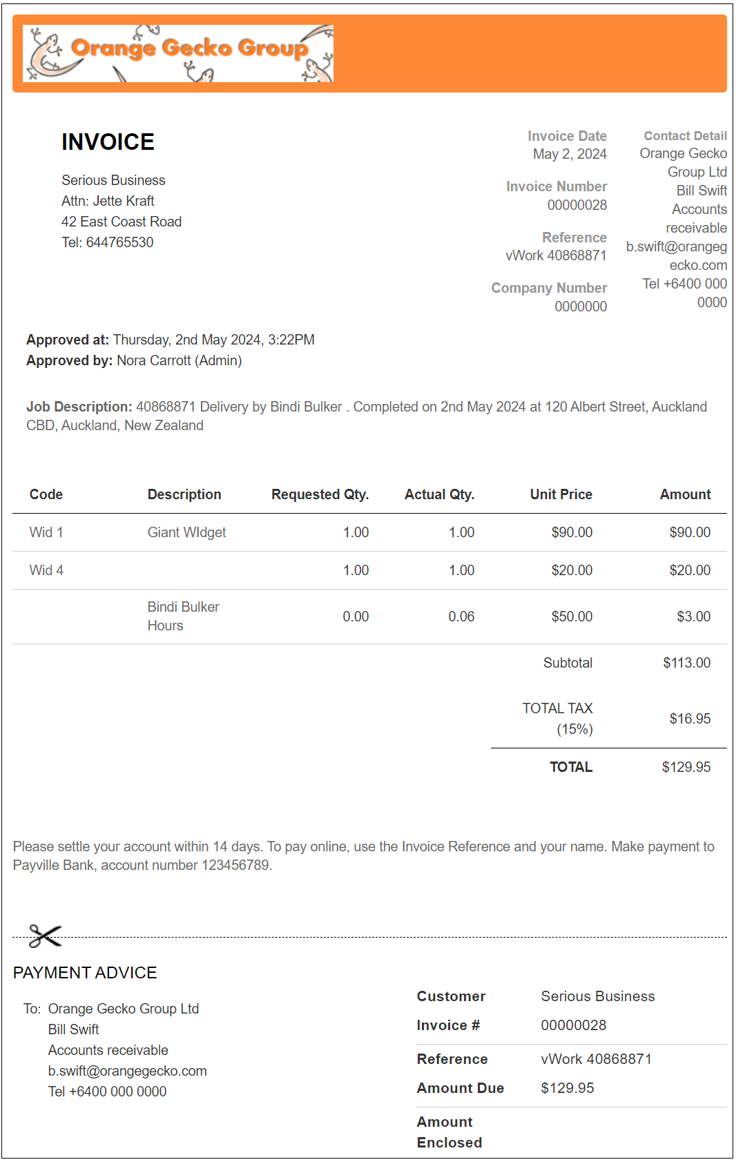 Invoice wiht Orange gecko logo.png