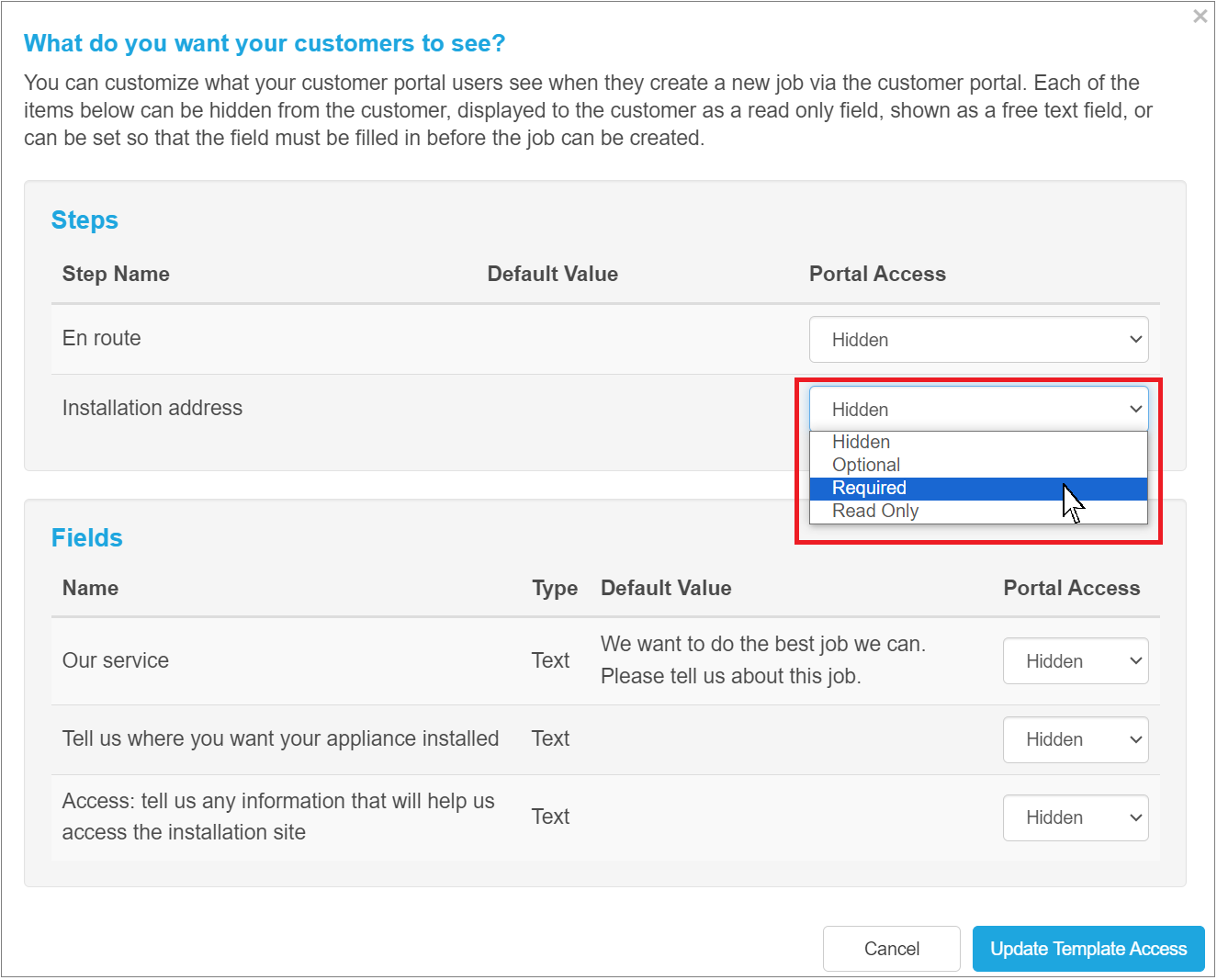 Customer portal Change template settings.png