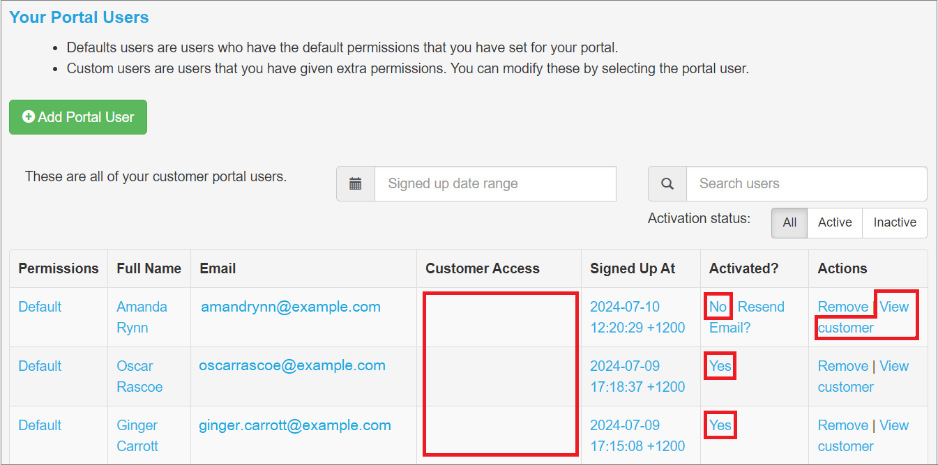 Portal Users using defaults for themselves as a customer.png