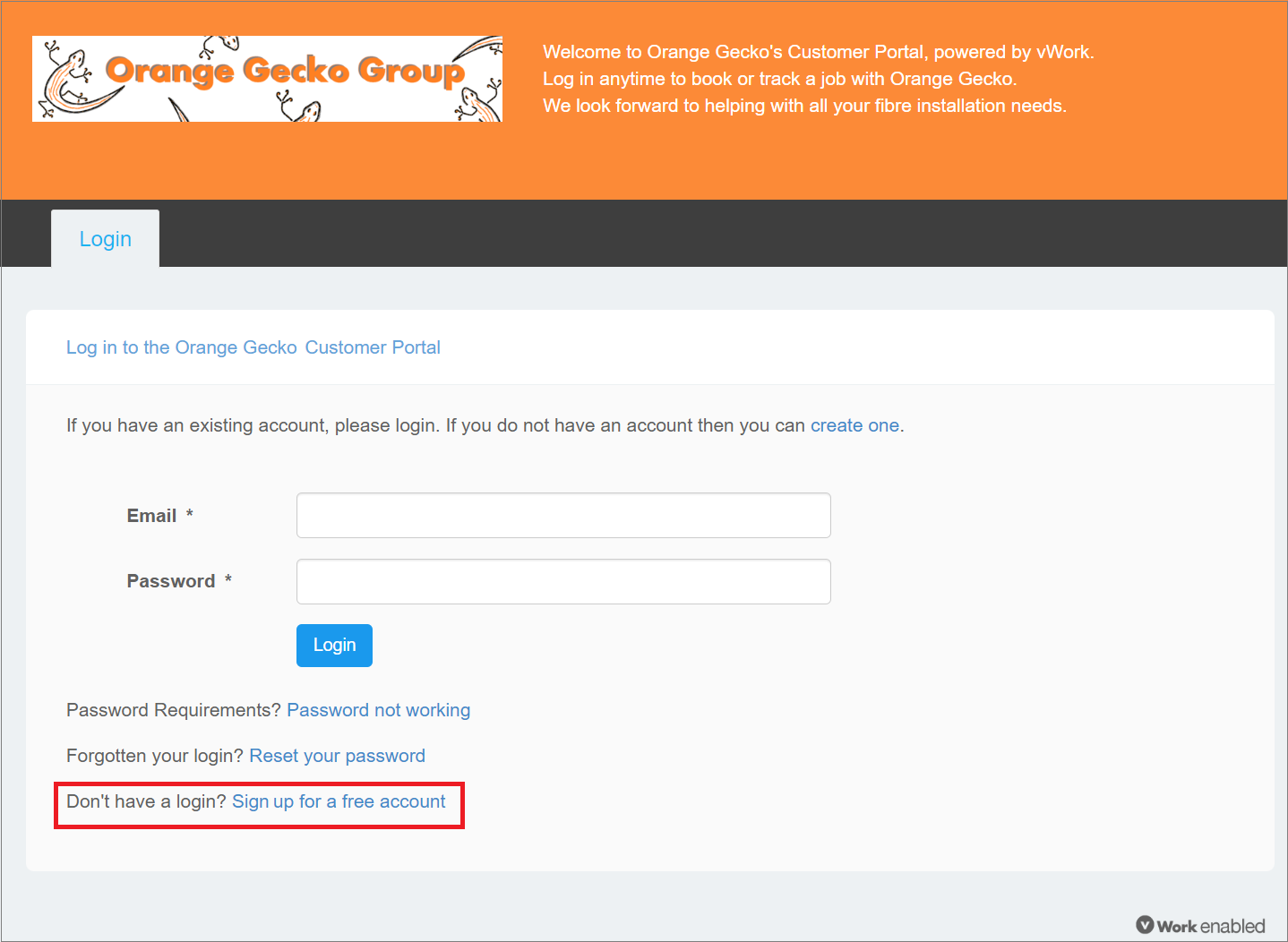 Customer Portal Login Page Sign up link highlighted.png