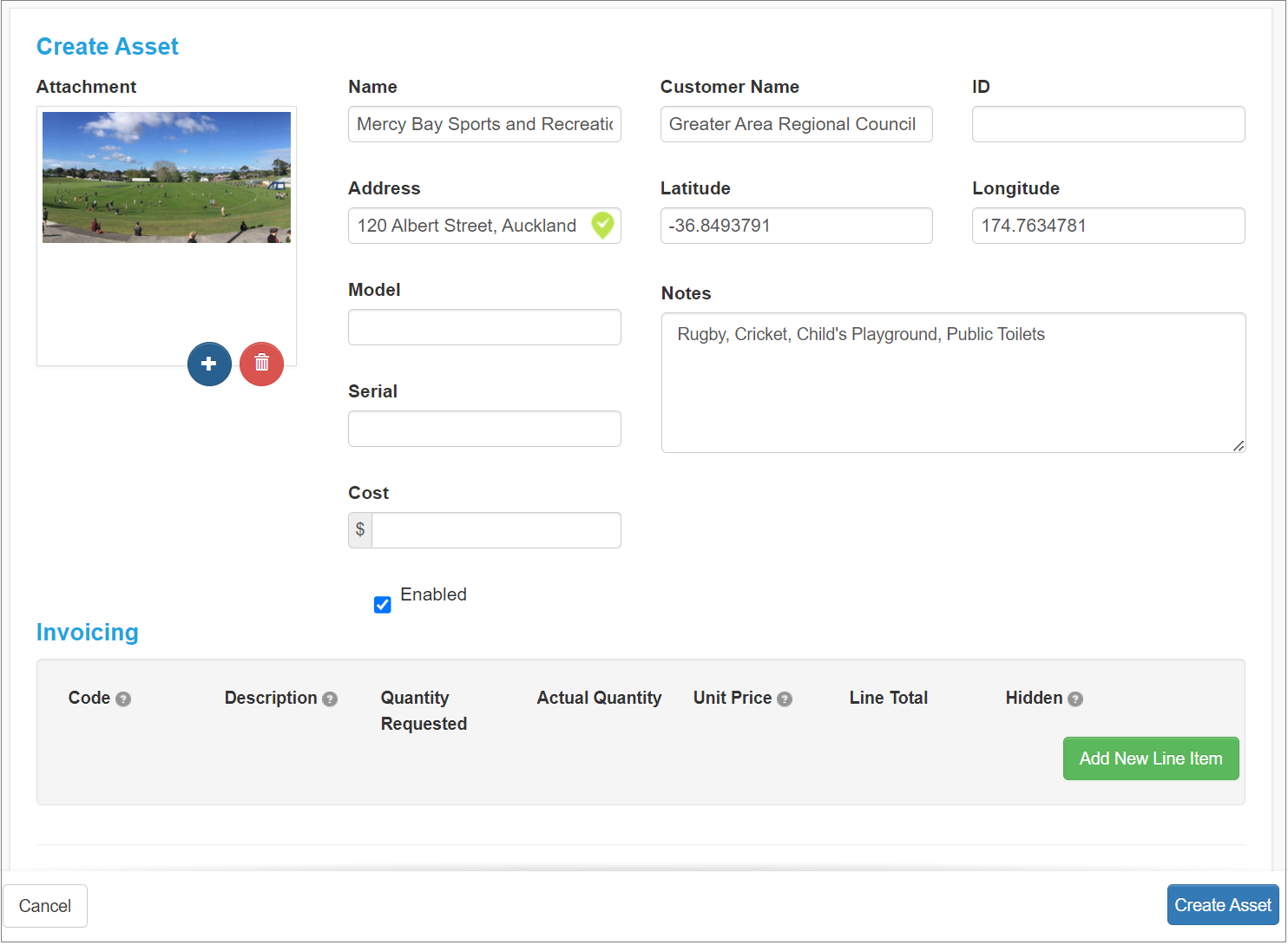 New Asset default feilds complted but asset not yet created.png